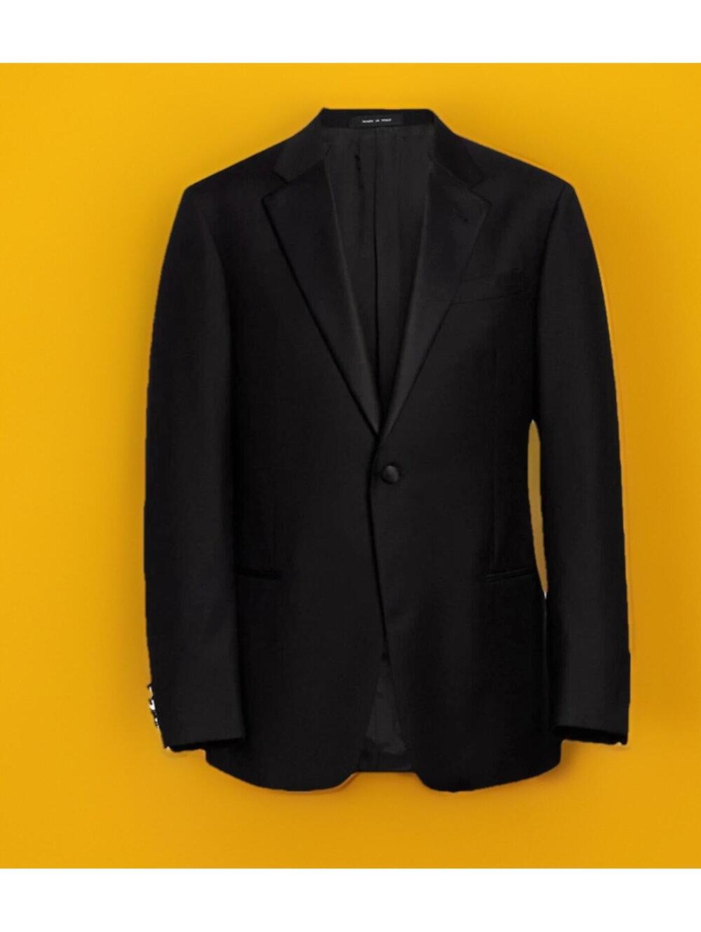 Emporio Armani G Line Plaid Black Tuxedo Dinner Jacket 58 Eu Brand New